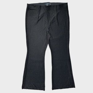 Torrid Pull On Flare Stretch Lurex Black Metallic Pants Size 3X